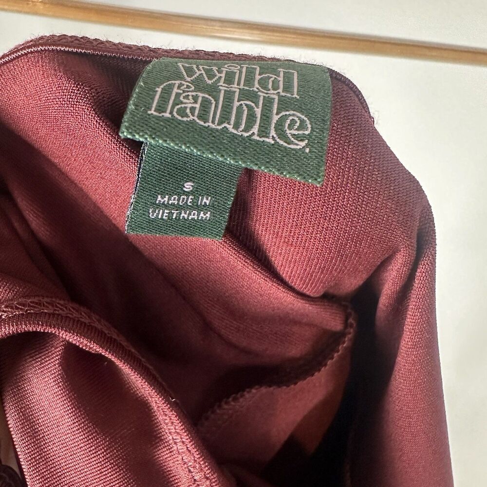 Wild Fable Jumpsuit Women Small Burgundy Red Athletic One Piece Yoga Gym Catsuit - Picture 8 of 9